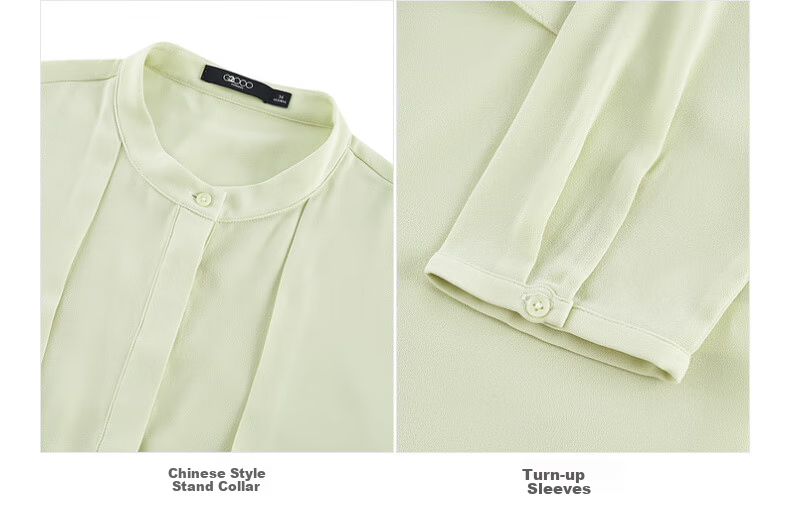 G2000 Textured Draped Casual 3/4 Sleeve Shirt Spring Summer Mall Edition Mint 36 22