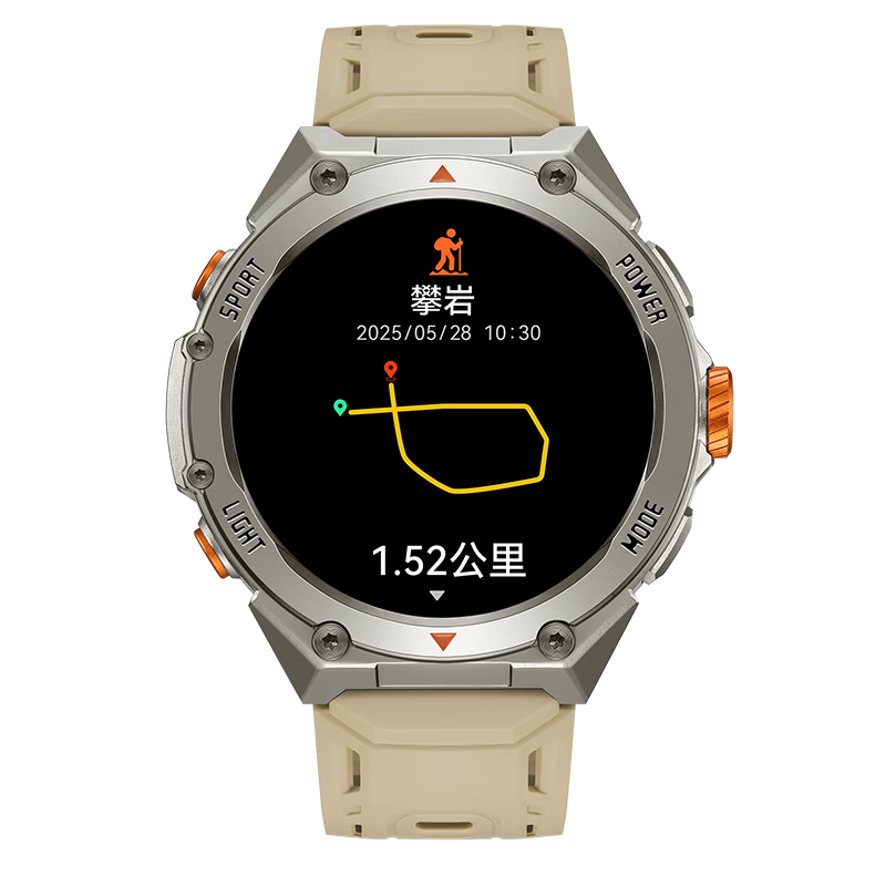 Dickies Sports Smartwatch Heart Rate Blood Oxygen Sleep Monitoring Bluetooth Call Waterproof Multifunction CL-772 Light Brown