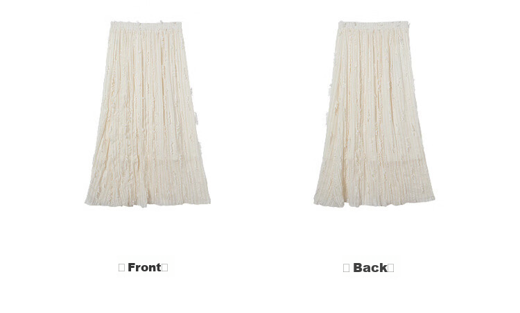 Demana "Yunshang Wubai" Summer Crinkled Texture Tassel Mesh Skirt Lightweight Flowing A-Line Long Skirt for Women 10