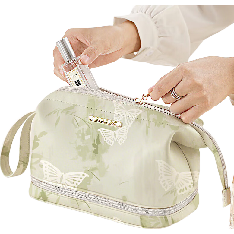 Lehuolvxing Portable Cosmetic Bag for Women, 2026 New Stylish Design, Large Capacity Toiletry Organizer Pouch for Travel And Skincare Products