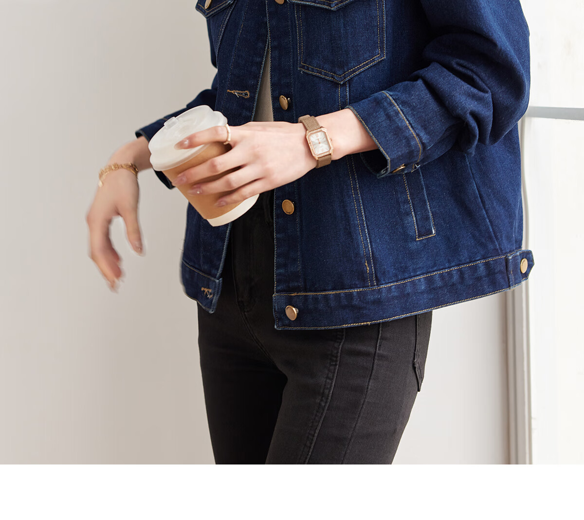 She Enjoy Vintage Denim Jacket Women Commuter Versatile Short Cardigan T53D040 14