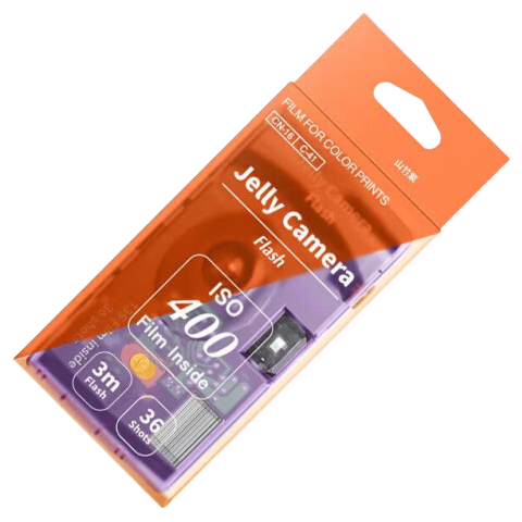 FUJIFILM Jelly Camera, Film Camera C400 Film Camera Jelly Camera, Can Take 36 Photos, Mountain Purple