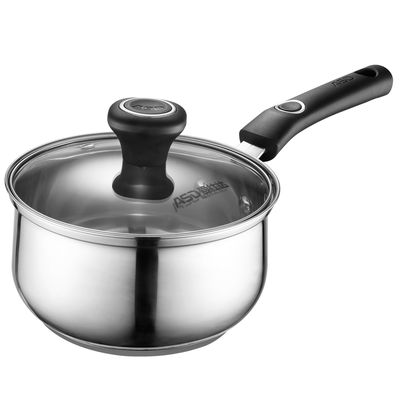 ASD Milk Pot, 304 Stainless Steel, 16CM, Baby Food Pot, Compatible with Induction And Gas Stoves, Soup Pot, NS16B1WG