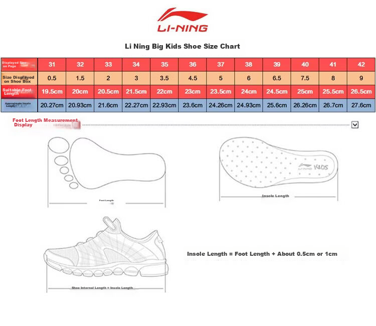 LI-NING Pioneer Spirit Basketball Shoes Boys Youth New Round Toe Low-Top Sneakers 11