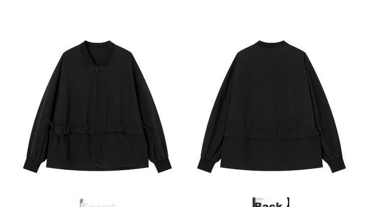 Demana [Three-Proof Black Technology] Spring Outdoor Wind Ribbed Collar Drawstring Sleeve Tab Petite Waist-Cinching Women's Jacket 17