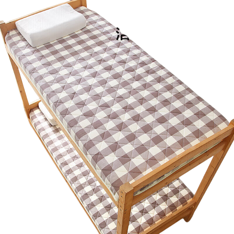 Wuyingongfang Class A Antibacterial Mattress Pad, 1 Meter Single Bed Mat for Student Dormitory, Soft Bottom Pad, 100x190cm, Plaid Patter