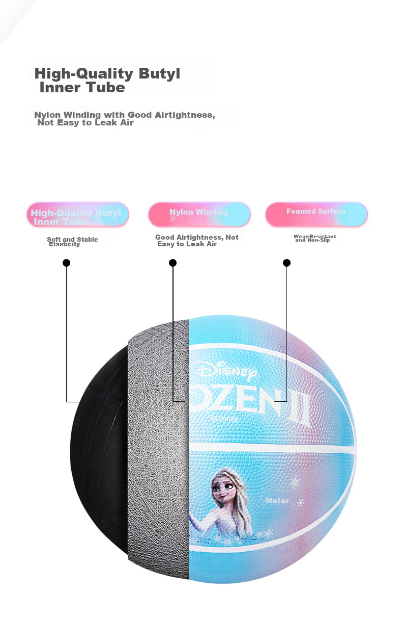 Disney Toy Ball Children's Size 5 Youth Girls Gift Foam Rubber Basketball - Frozen Series 5