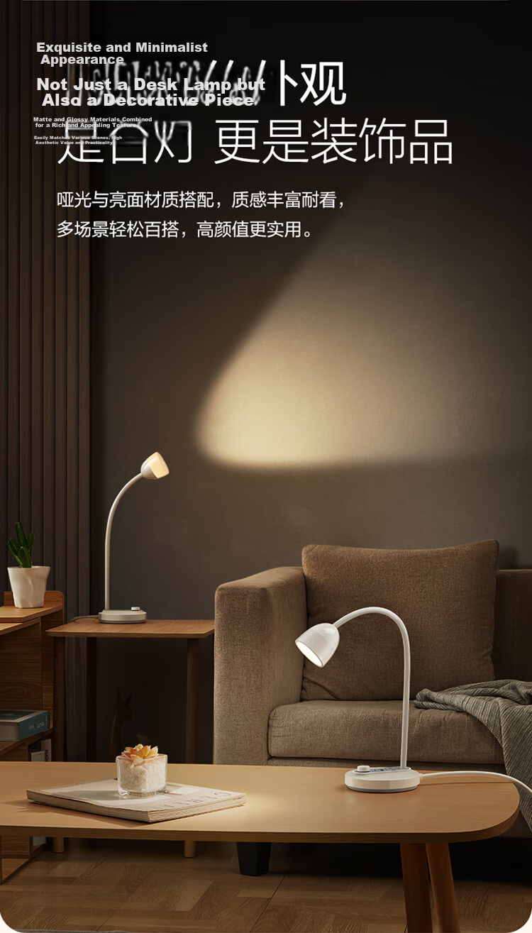 BULL Full Spectrum Eye Protection Bedside Lamp, 30W Fast Charging, Stepless Dimming, Ultra-Thin Model MH-A4R5E Mountain Gray 9