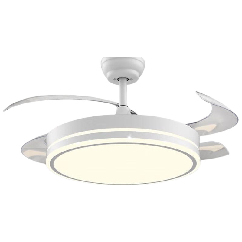 MICOE Ceiling Fan Light Fixture for Living Room, Nordic Dining Room, Bedroom, Simple LED Invisible Ceiling Fan Light, White Night Series