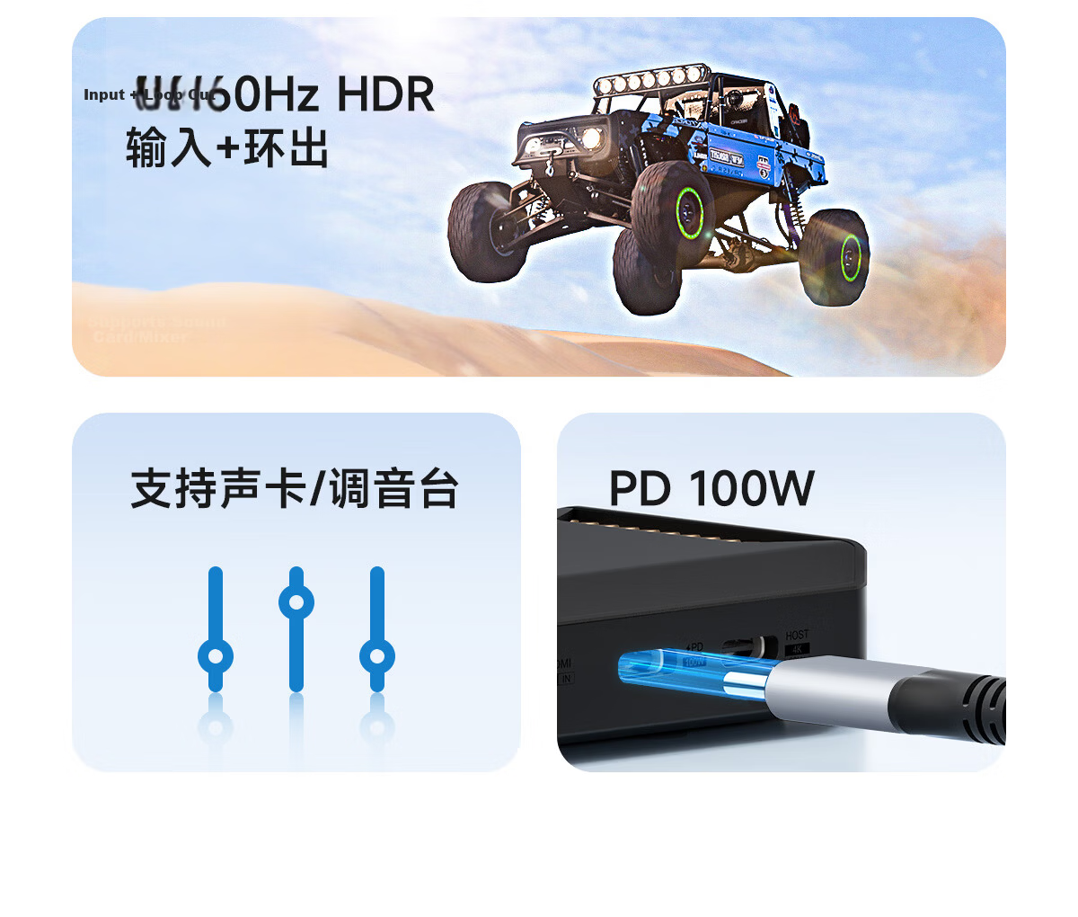 Haibeisi 4K60Hz Video Capture Card Live Streaming Capture Device for Switch 2/PS5/iPad Gaming Mobile Phone Camera Recording HD HDR Loop-out HDMI Capture Box 5