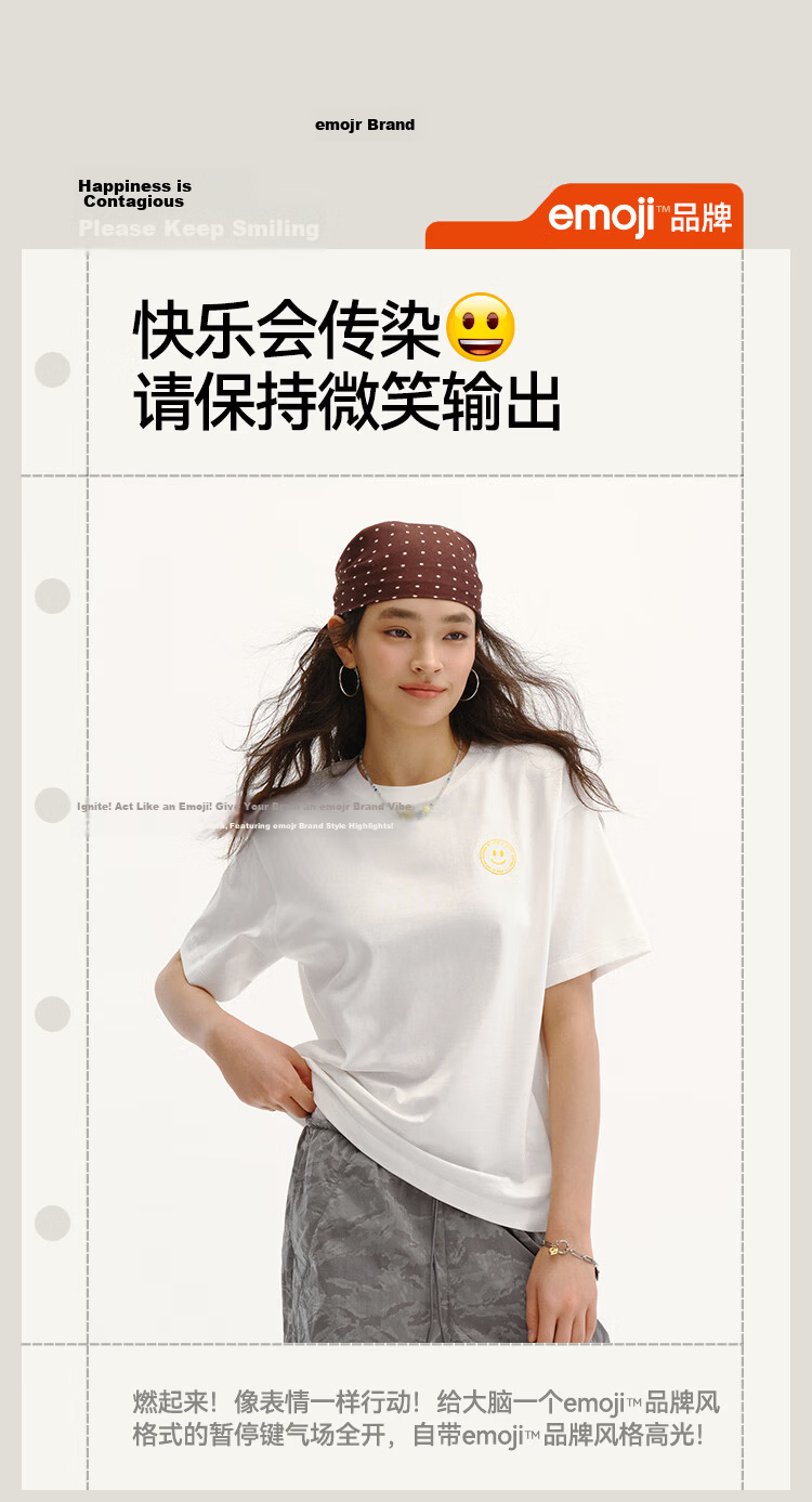 Semir Mall Edition | emoji™ Collaboration Series Women's Summer Printed Short Sleeve T-Shirt 2026 Clothing 101326100023 4