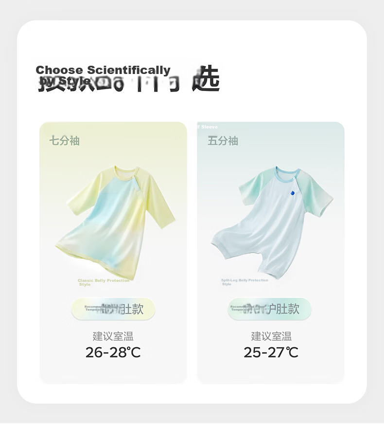 Babycare Newborn Spring Summer Soft Milk Skin Belly Protection Sleeping Bag Legged Sleeping Bag 5-Sleeve Mint Bubble Size 100 (95-105cm) 21
