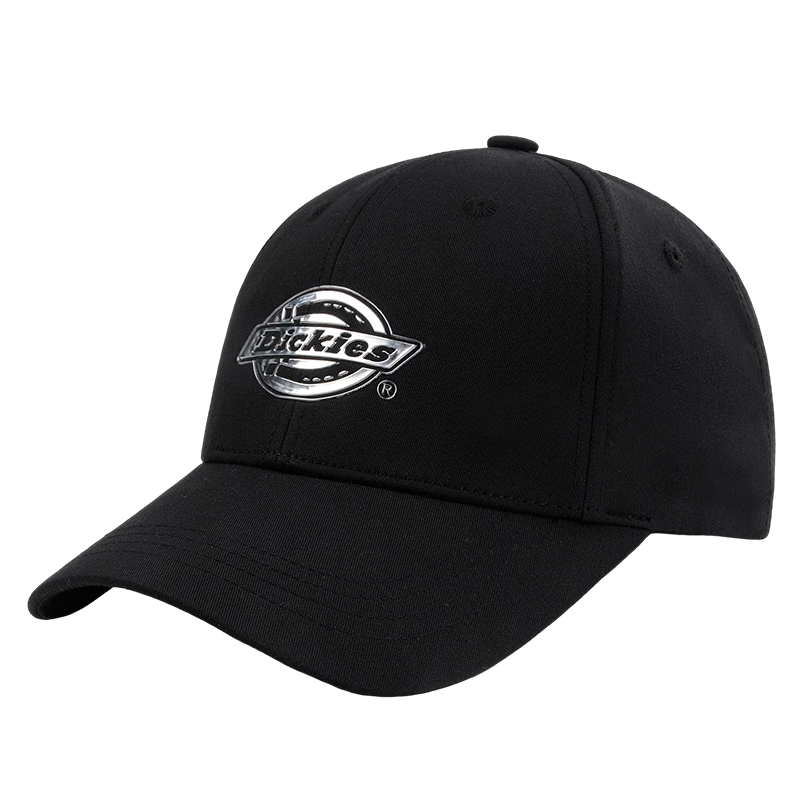 Dickies American Style Hard Top Baseball Cap Unisex Large Head Size Slim Face Deep Brim Four Seasons Sun Protection Duckbill Hat Black