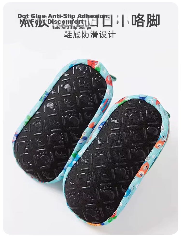 9i9 Baby Walking Shoes Summer Non-Slip Breathable Thick Sole Soft Indoor Shoes 2 Pairs 1-2 Years A109 Dinosaur Monkey 5