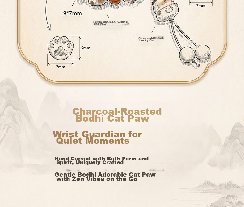 Chunqian Cat Bodhi Multi-Gem Bracelet for Women, Birthday Gift for Girlfriend Or Wife on May 20, Cute Ladies' Beaded Bracelet 4