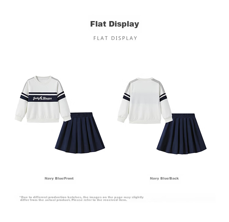 Disney Kids Children's Academy Style Set Girls' Spring Autumn 2026 New Fashionable Sweatshirt and Skirt Girls' Spring Outfit 11
