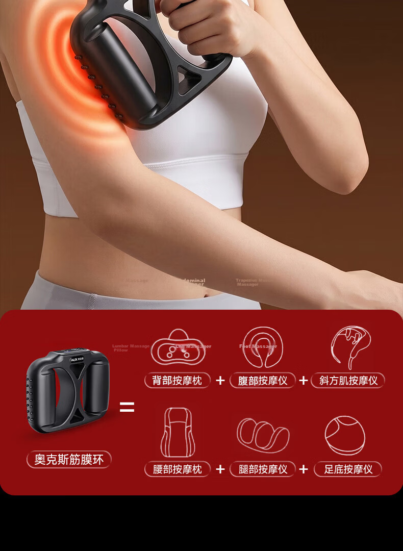 AUX Fascia Gun Fat Burning Machine Lazy Waist and Abdomen Slimming Belt Full Body Vibration Fitness Abs Fascia Massage Device for Men and Women Gift 17