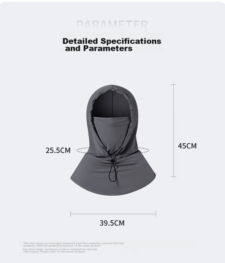 Seven Wolves Men's Sun Protection Hat Set with Face Shield, Women's Ice Silk Sleeve Covers, Summer Outdoor Sunshade Hat Two-Piece Set 15