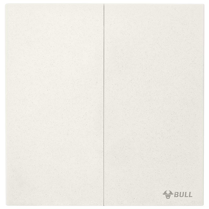 BULL Switch Socket G57 Butterfly Ultra-Thin Two-Way Single Control Switch, Large Panel Switch G57K211, Marble White, Concealed Installatio