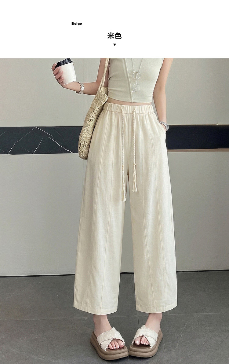 Demana [Lyocell Cloud Oxygen Cotton] Summer Relaxed Urban Loose Curved Pants Elastic Waist Slimming Fashion Women's Casual Pants 14