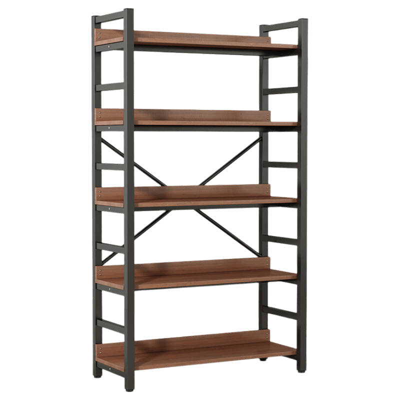 Milin Bookshelf Storage Rack, Floor-Standing Multi-Layer Organizer, Living Room Bookcase, Home Storage Shelf, Simple Storage Rack for Books, 6 Tiers, 100cm