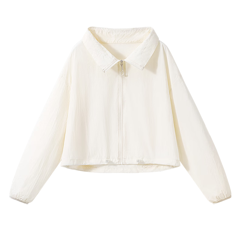 MJ STYLE Women's Summer 2026 Lightweight Breathable UV Protection Outdoor Jacket with Turn-Down Collar