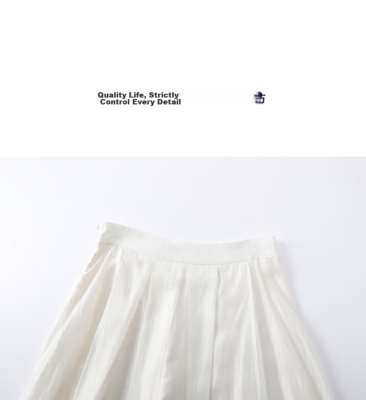 Demana [Lycra Breath Poem] Summer Light Breeze Double-Layer Spliced Flowing Slimming A-Line Mid-Length Skirt for Women 15
