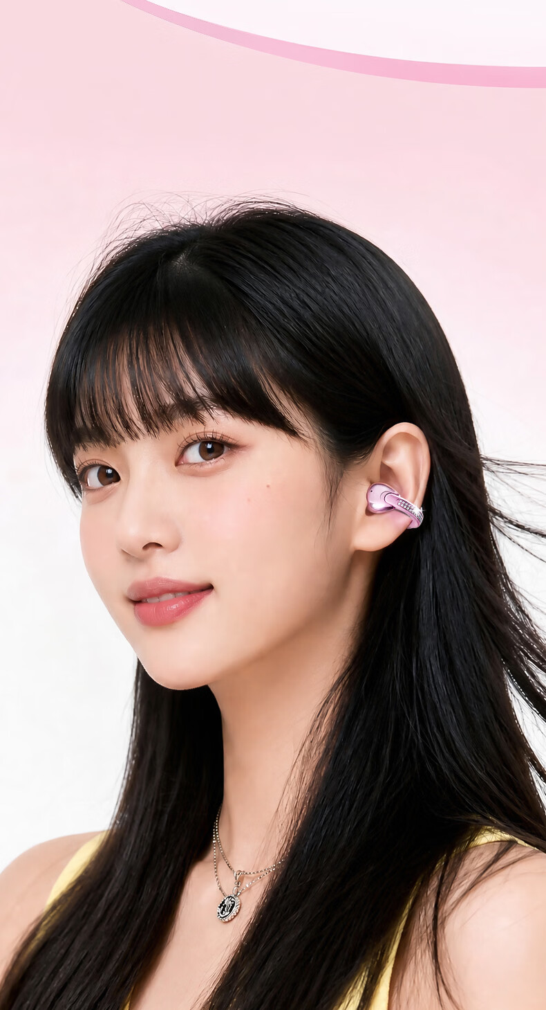 Elephant Trunk [High-Value Flowing Crystal Diamond] 2026 Latest Dual-Mode AI Translation Monster Wireless Bluetooth Earphones Ear-Hook Clip-On Call Noise Cancelling Ultra-Long Battery D101 Blue 11