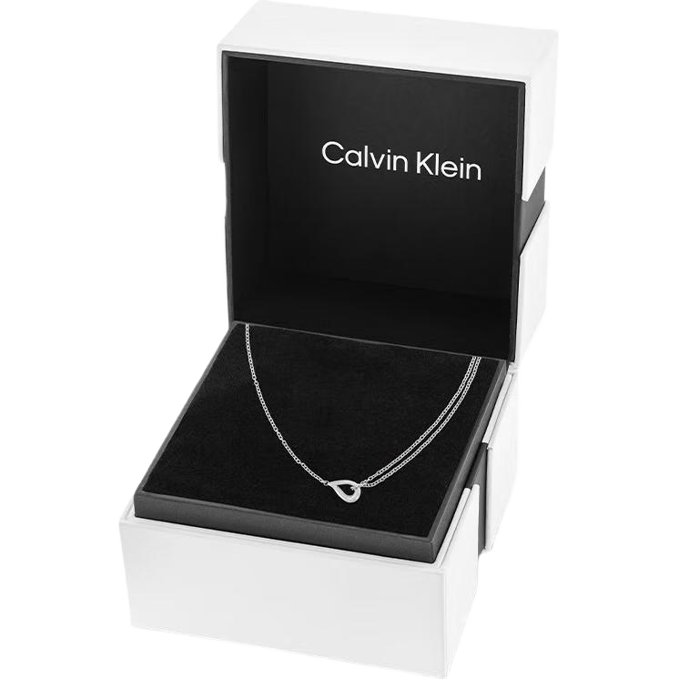 Calvin Klein CK Small Teardrop Silver Women's Necklace 35000080 Goddess Festival Christmas Gift