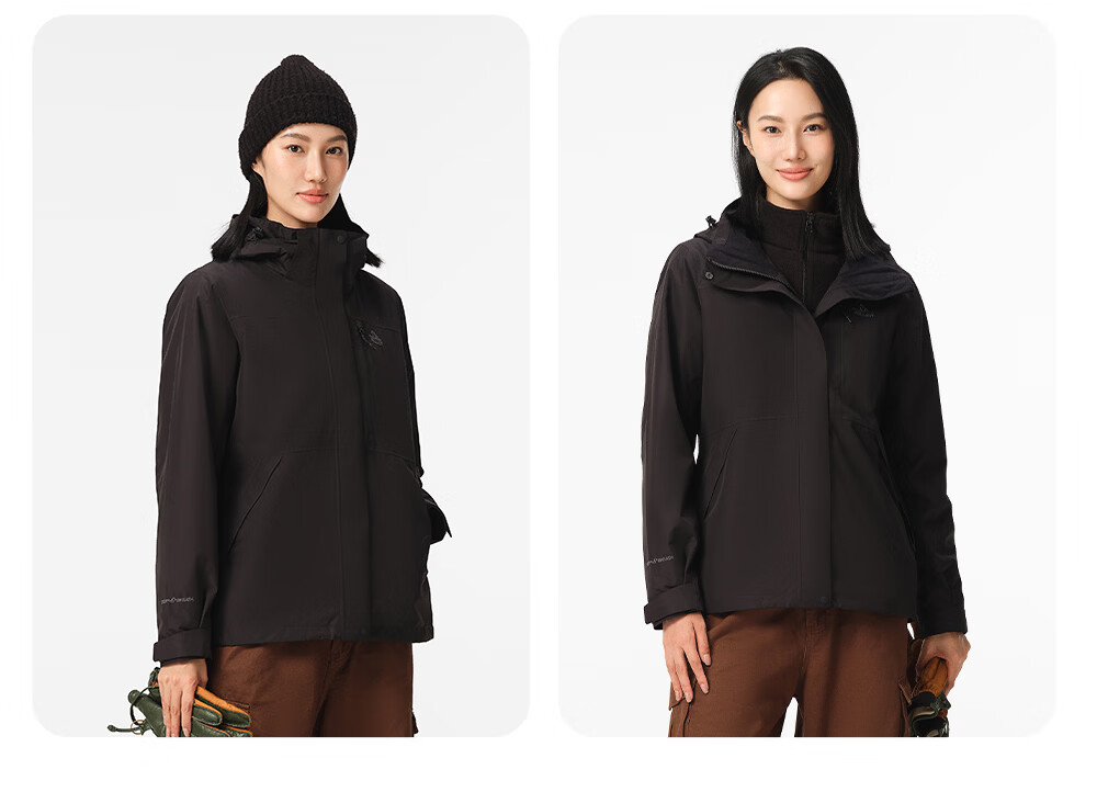 Pelliot Zhao Lusi Same Style Shan Ye Classic 2.0 Three-In Jacket, Autumn And Winter Women's Waterproof Coat, 12340106, White, Size L 42