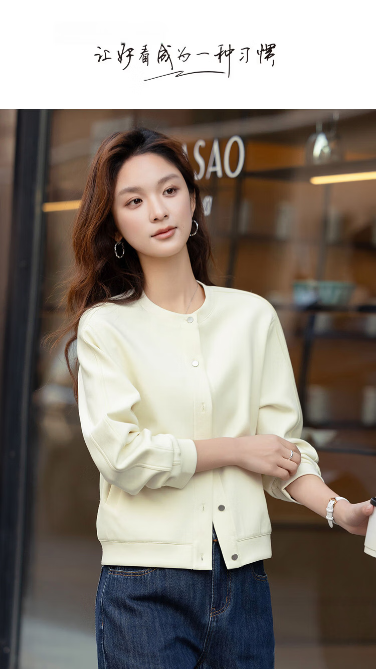 Demana Warm Soft Air Layer Spring Outdoor Korean Style Crew Neck Loose Small Size Thermal Sweatshirt Jacket for Women 1
