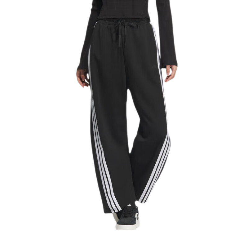 Adidas Women's Fashion High-Waisted Banana Pants, Loose Breathable Casual Pants, Straight-Leg Sports Pants JY7697 A/XL