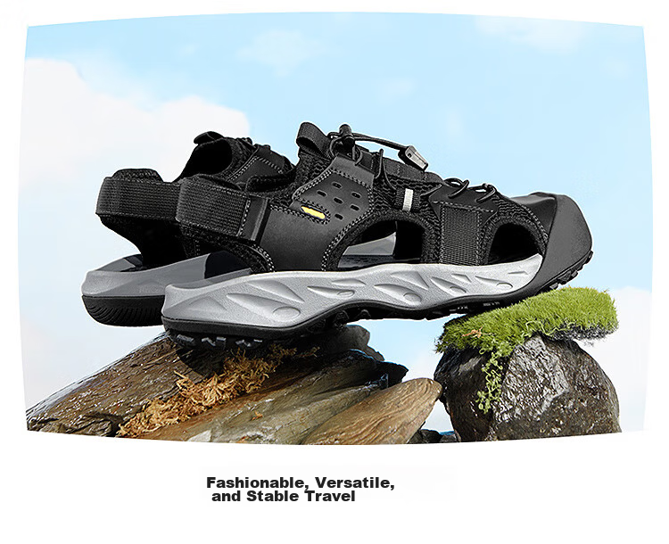 HLA Hailan Home Men's Sports Sandals Durable Hiking Beach Shoes 9