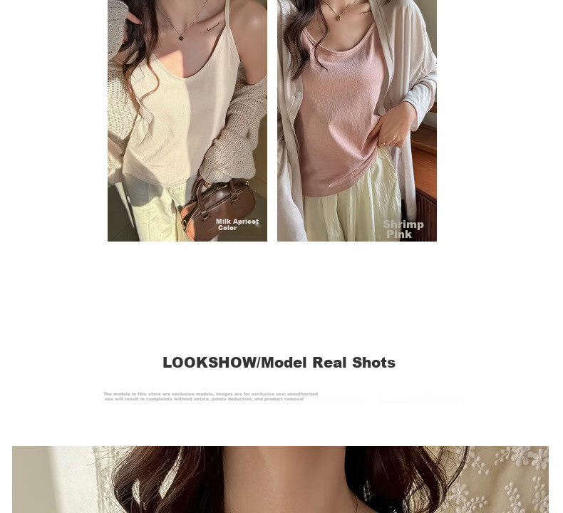LangSha Korean Style Small Strap Vest Women Snowflake Cotton Sexy V-Neck Base Layer Outerwear Fashion Loose Belly Cover Top Female 14