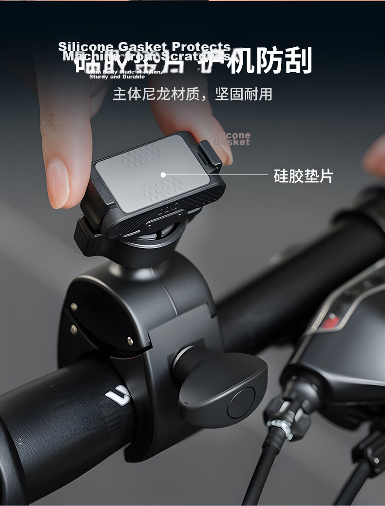 JJC DJI Action 6 Dual Mini Handlebar Mount Action 6/Osmo Nano Magnetic Quick Release Strong Clamp Cycling Motorcycle Bicycle Holder 2