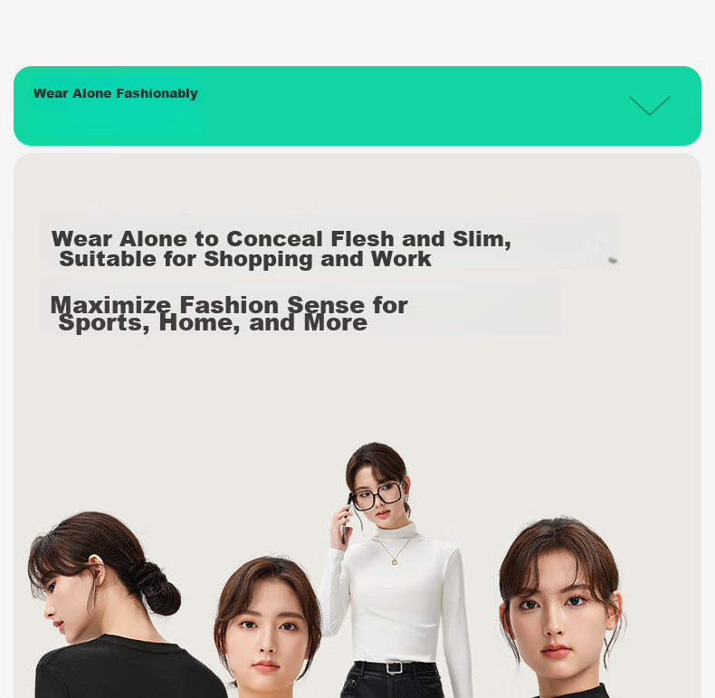 Jianyun Modal Cotton Semi-Turtleneck Slim Fit Long Sleeve Women's Base Shirt Spring Autumn Stylish Outerwear Top 6