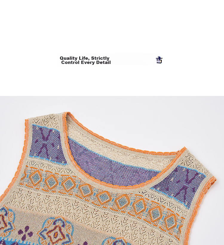 Demana [With Flax Lyocell] Summer National Style New Chinese Colorblock Jacquard Round Neck Sleeveless Dress for Women Premium Feel 10