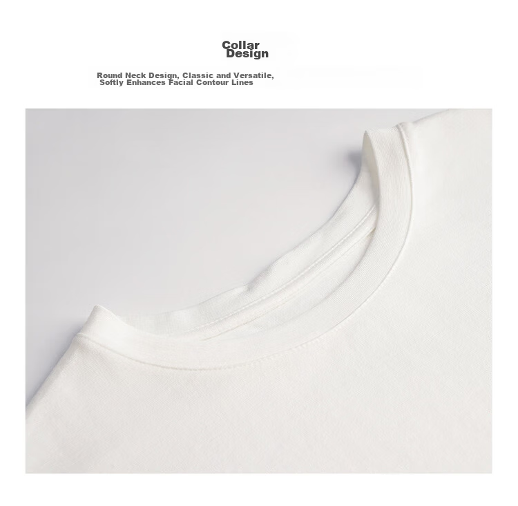Olrain French Style Short Sleeve T-Shirt Summer Women's Loose Embroidered Lightweight Top Beige S 21