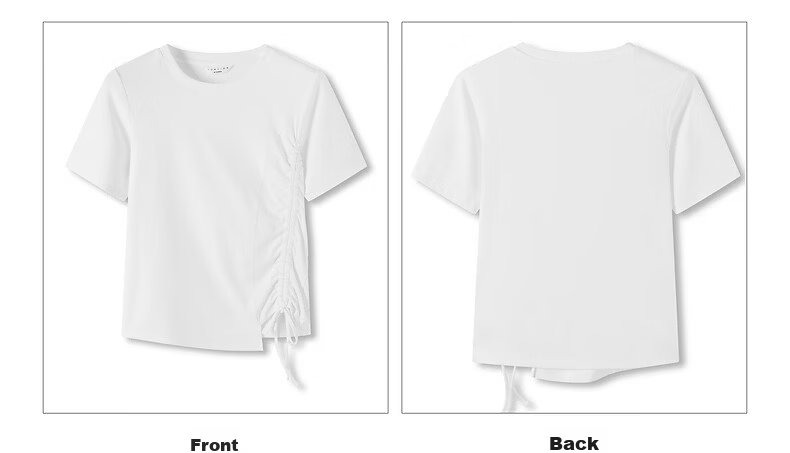TonLion 2026 Summer New Women's Mid-Short Sleeve T-Shirt Unique Design Beautiful Waist-Slimming Top for Women 23