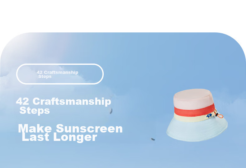 SHUKIKU Kids Sun Protection Hat UV Adjustable Breathable Bucket Hat Yellow Blue Elephant Size M 17