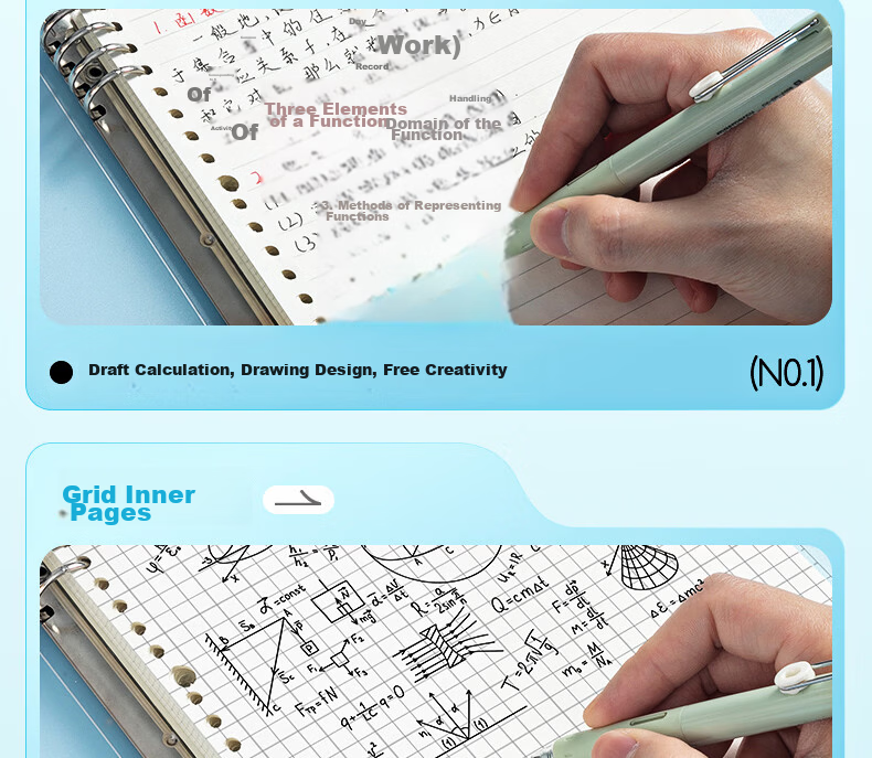 M&G Stationery B5 60-Sheet Ruled Refill Paper 26-Hole Detachable Notebook Refill APNHG076 Exam Essential 17