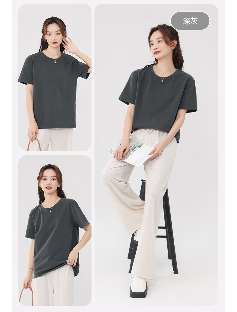 Warrior Women's 2026 Summer New Cotton Short Sleeve T-Shirt Loose Fit Slim Outdoor Breathable Printed Top 17