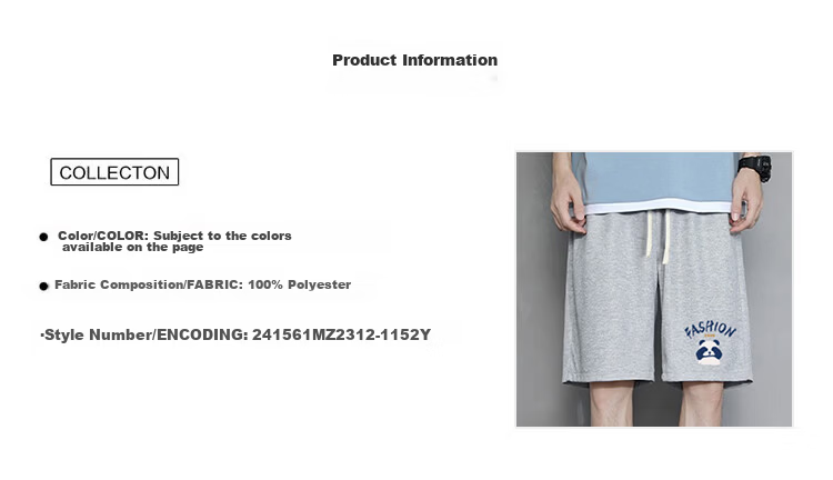 Cotton Casual Men's Summer Shorts Loose Fit Plus Size Five-Point Pants Gray 67; M 25