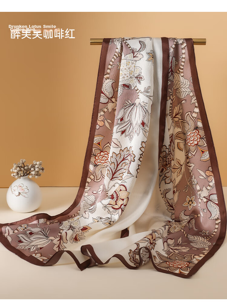 Hodo 100% Mulberry Silk Scarf Shawl for Women, Gift Box Set, Romantic 520 Gift for Loved Ones 14