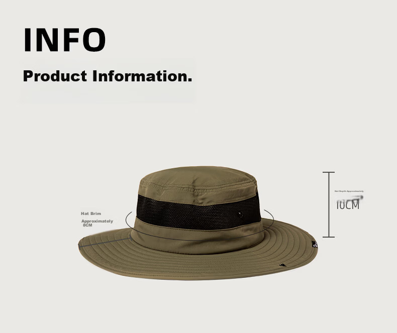 TOPEX Outdoor Wide Brim Hiking Hat for Men Summer Mountaineering Fishing UV Protection Breathable Quick-Dry Bucket Hat 16