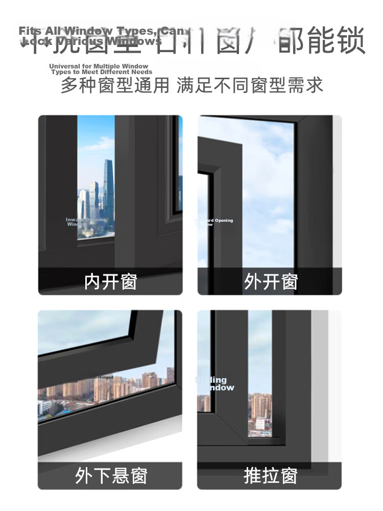 9i9 Child Safety Window Lock Refrigerator Combination Lock Security Lock Positioning Password Lock A11 8