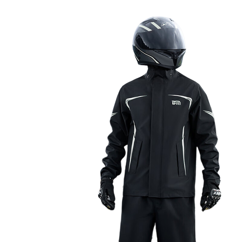 Beimei Motorcycle Rain Jacket, Adult Two-Piece Riding Raincoat And Pants Set, Men's Style, Specially Designed for Food Delivery Riders, Full-Body Protection against Heavy Rai