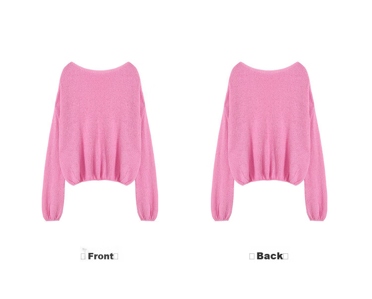 MT Japanese Soft Style Winter Simple Versatile Pullover Gentle Solid Color Long Sleeve Knit Sweater 10