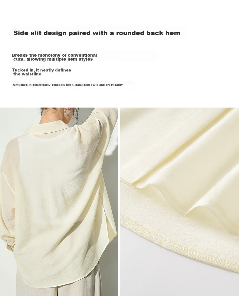 La Chapelle Fashion Trendy Sheer Long Sleeve Shirt Women 2026 Summer New Loose Comfortable Lightweight Breathable Versatile Blouse 9