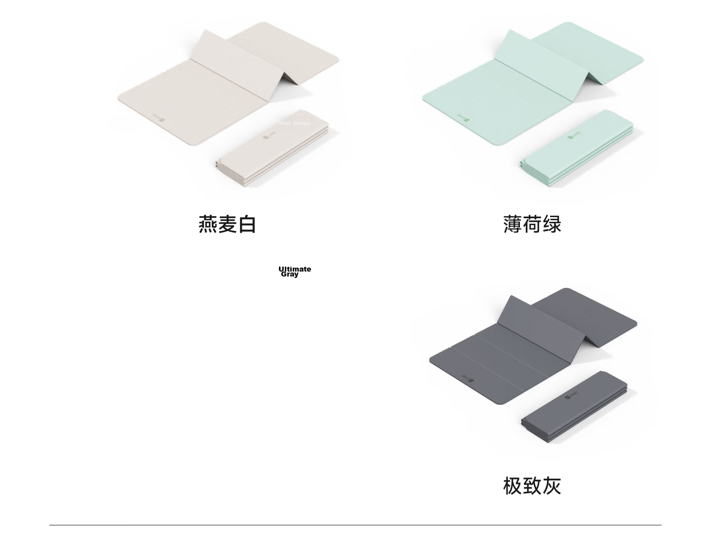Keep Foldable Yoga Mat Non-Slip Thickened Widened Fitness Home Exercise Mat 7mm Mint Green 24